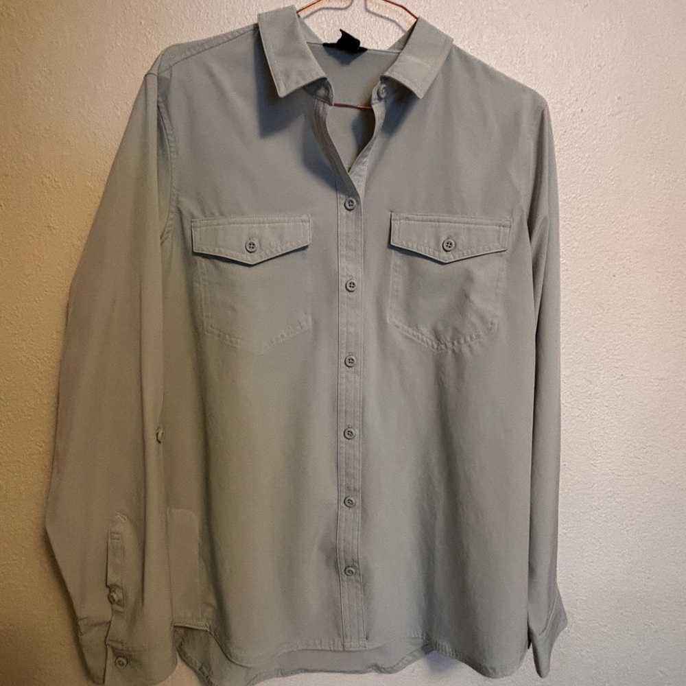 Light Gray Button-Up Shirt